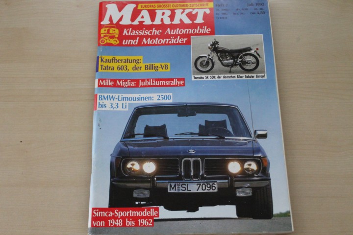 Deckblatt Oldtimer Markt (07/1992)